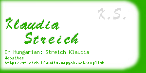 klaudia streich business card